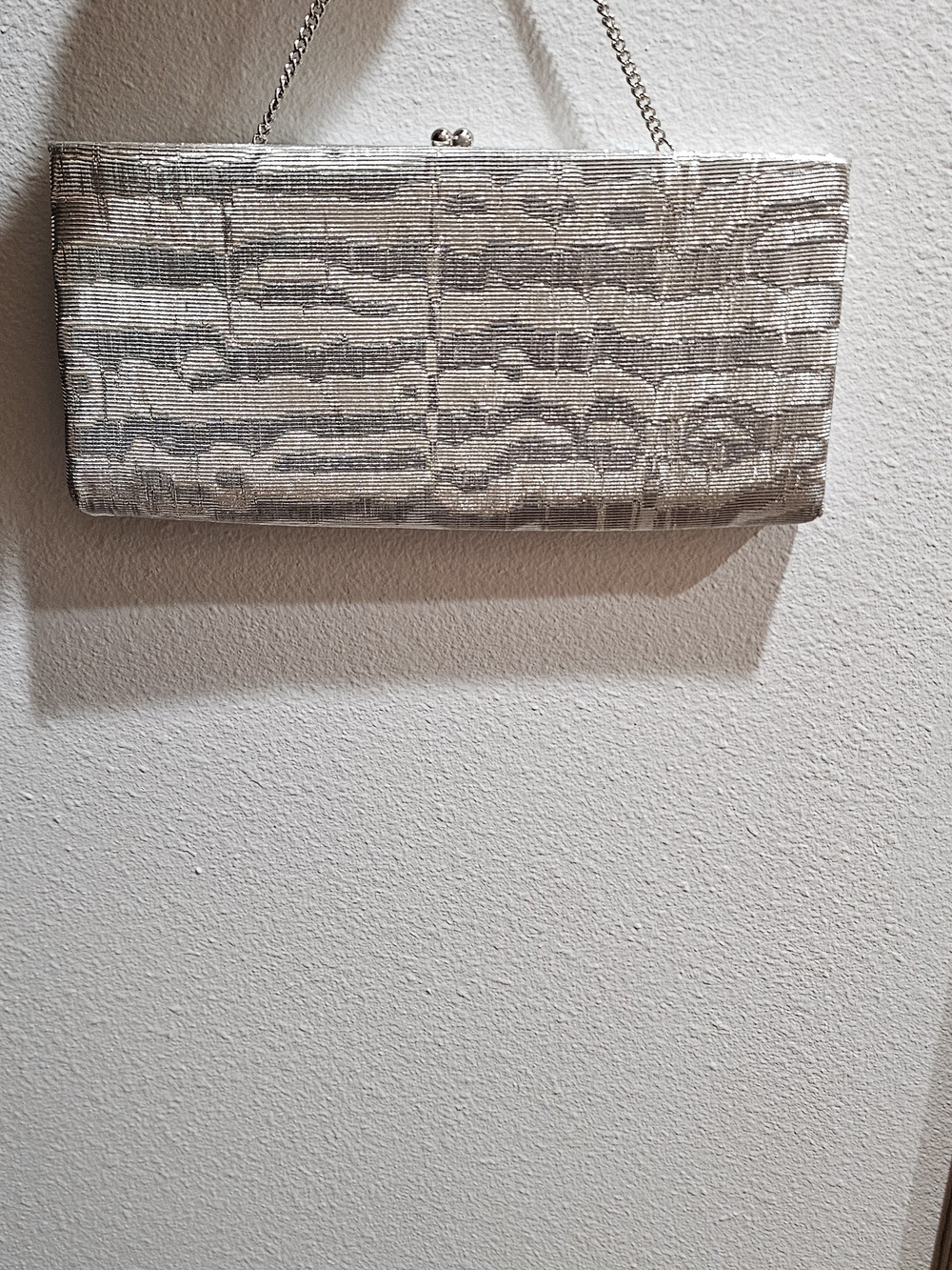 Silver Textured Clutch Wristlet - Unbranded